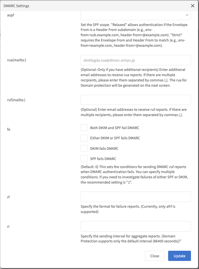 DMARC record re-generated