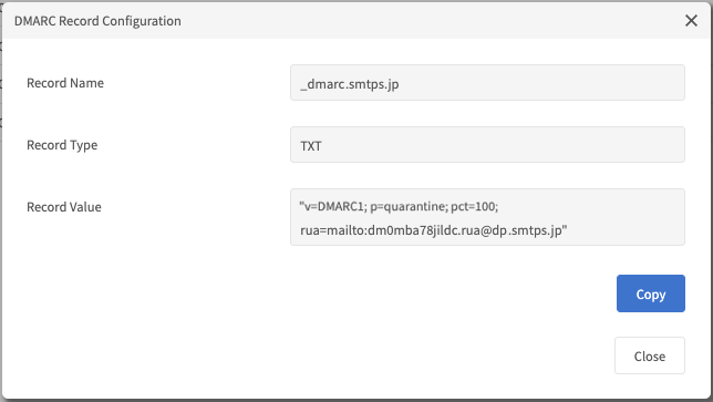 DMARC record re-generated
