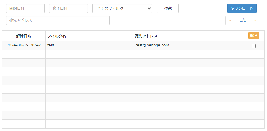 購読解除一覧